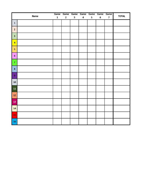 16-player Euchre Tournament Score Sheet and Rotations PDF Printable Color - Etsy | Euchre ...