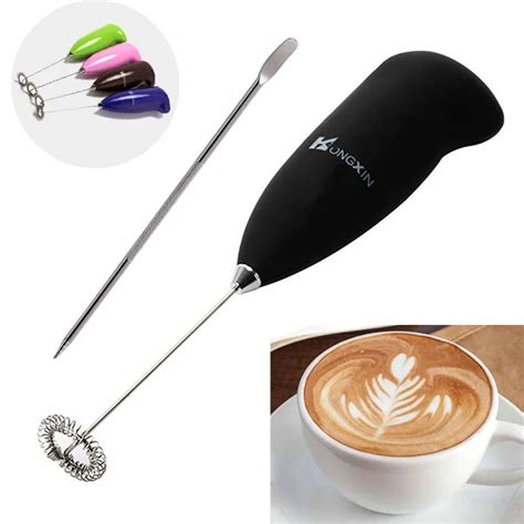 Handheld Milk Frother Wand Battery Coffee Frother and Foam Maker ...