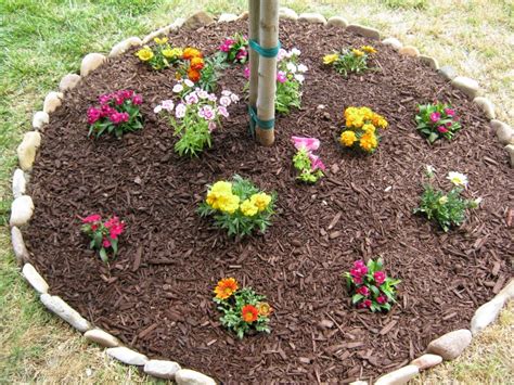 easy DIY stones for flower beds