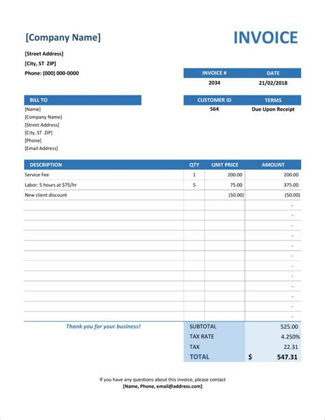 32 Free Invoice Templates In Microsoft Excel And DOCX Formats ...