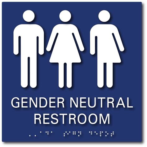 Gender Neutral Bathroom Signs with All Gender Symbols | Gender neutral ...