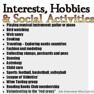 Should you include hobbies and interests on a resume - kathyschwalbe ...