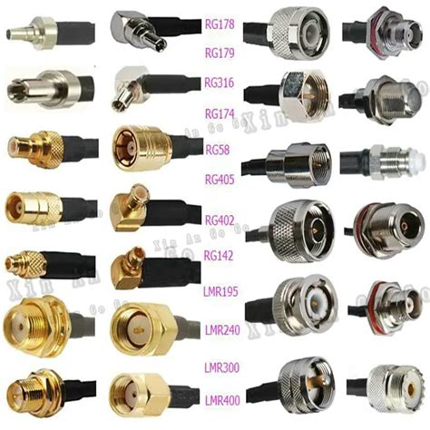 Custom RF connector SMA SMB MCX MMCX to BNC TNC FME UHF PL259 SO239 N F CRC9 TS9 MS156 Pigtail ...