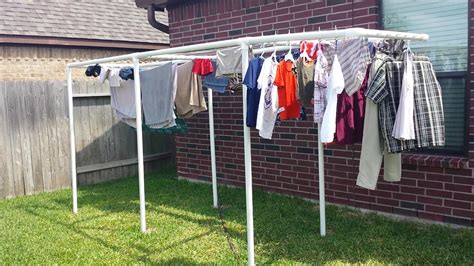 How to build and install Outdoor Cloth Dryer Clothesline with provision to load Hangers - YouTube