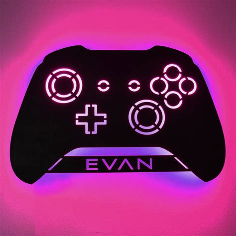 Personalized LED Lighted XBOX Inspired Game Controller Art | Etsy