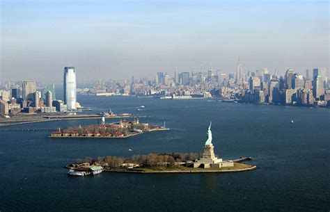 New York Harbor the "Liberty Island" - Gets Ready