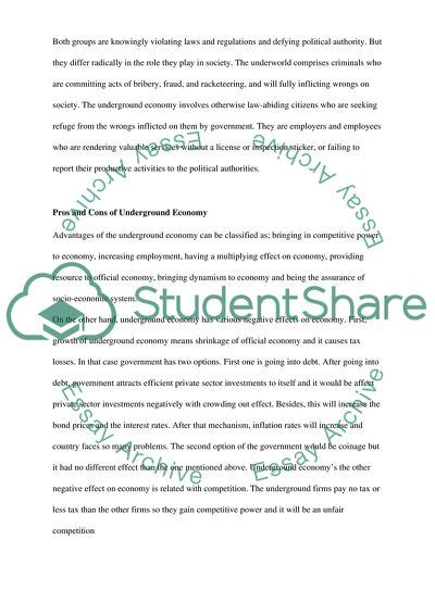 The Global Underground Economy Assignment Example | Topics and Well ...