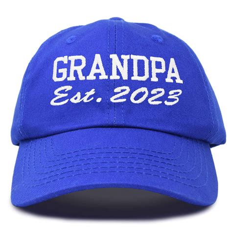 DALIX Grandpa Est. 2023 Fun Gift Embroidered Dad Hat Cotton Cap in ...