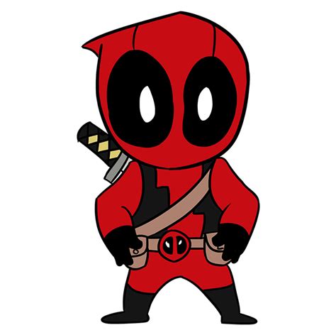 Chibi Deadpool Drawing