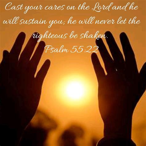 VOD - 7/25/19 Cast Your Cares, Verse Of The Day, Psalms, Bible Verses ...