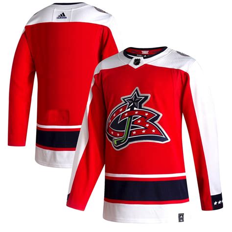 Men's Columbus Blue Jackets adidas Red 2020/21 Reverse Retro Authentic ...