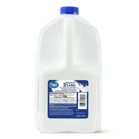 Great Value 2% Reduced-Fat Milk, 1 Gallon, 128 Fl. Oz. - Walmart.com