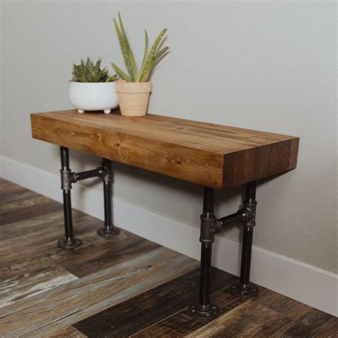 Industrial Entryway Bench in 2022 | Living room bench, Modern farmhouse ...