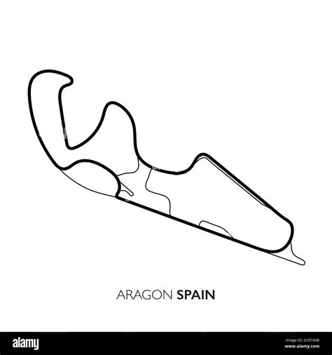 Aragon circuit, Spain. Motorsport race track vector map Stock Vector Image & Art - Alamy