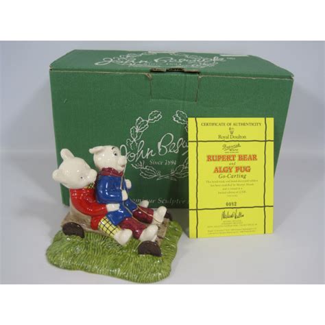 Royal Doulton Rupert Bear Algy Pug Go Karting Limited Ed. Figure ...