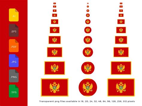 Montenegro Flag Vector | Frebers