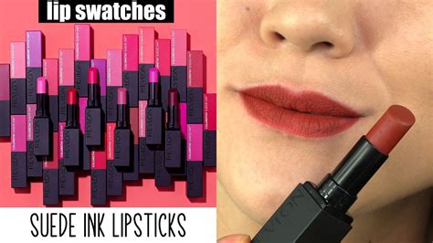 Revlon ColorStay SUEDE INK LIPSTICKS // Lip SWATCHES & Review - YouTube