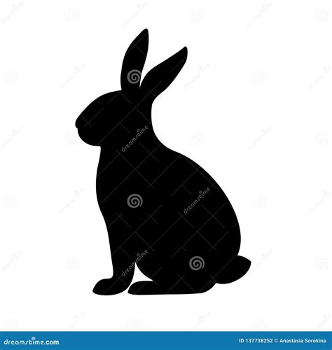 Rabbit Silhouette In Vector. | CartoonDealer.com #137737991