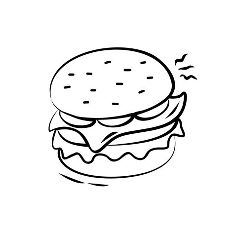 Free Fast food burger hand draw vector 12074891 Vector Art at Vecteezy