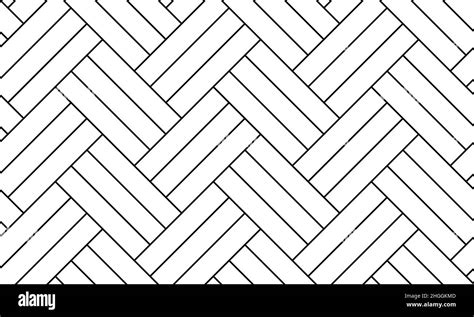 White triple herringbone parquet floor seamless pattern with diagonal panels. Vector wooden or ...