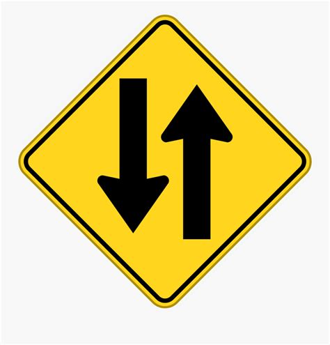 Clipart - - Two Way Traffic Sign Png , Free Transparent Clipart ...