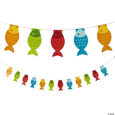 Little Fisherman Fish Paper Pennant Banner | Oriental Trading