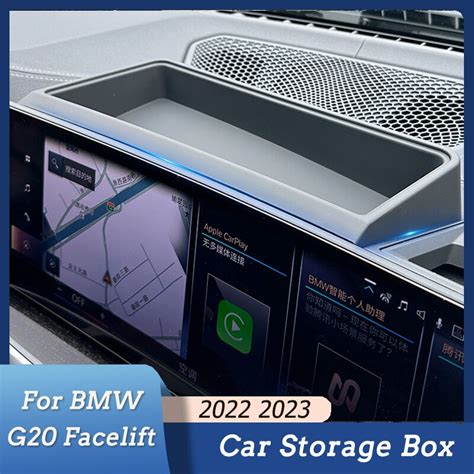 For BMW 3 Series G20 Facelift 2022 2023 Car Central Console Navigation Screen Storage Box ...