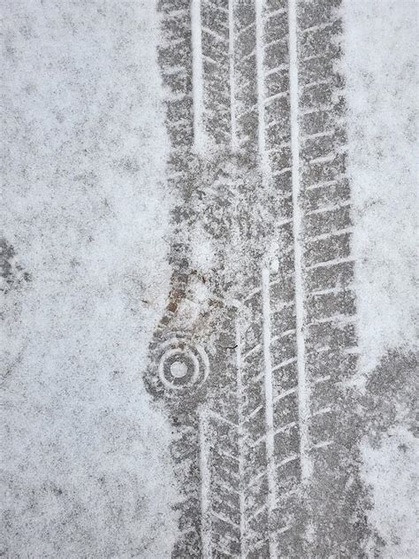 Tire Tracks in the Snow and Ice Stock Photo - Image of pattern, wall: 268037934