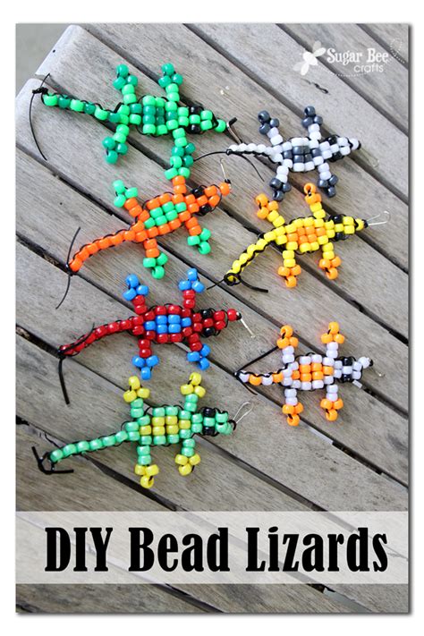 Pony Bead Lizard Tutorial - Sugar Bee Crafts