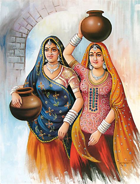 My Dreams...: Rajasthani Girls Art Paintings...