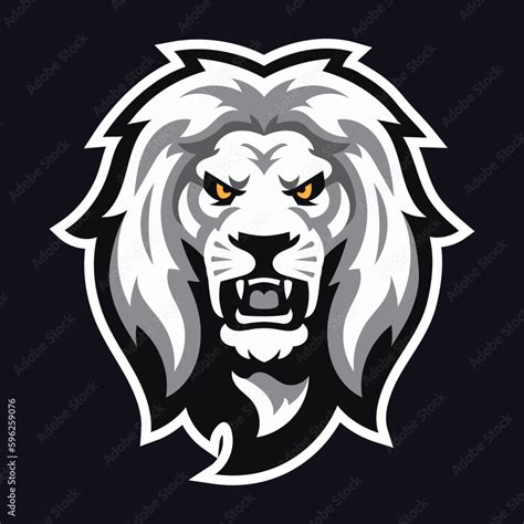 Lion mascot gaming logo design vector template Stock Vector | Adobe Stock