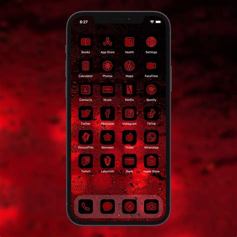 Stranger Icons - iOS & Android App Icons | Stranger Things Neon Red ...