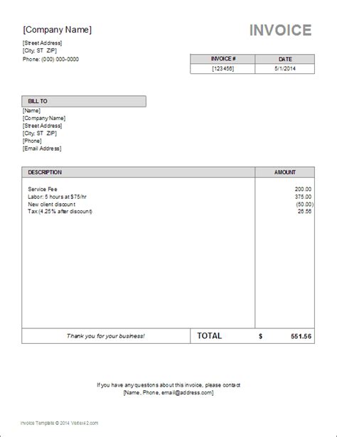 Basic Invoice Template