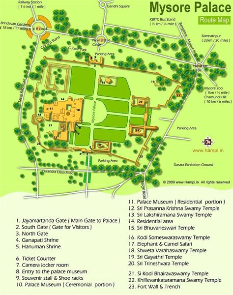 Mysore Palace Map