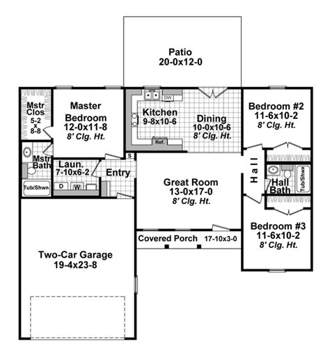 Cottage House Plan with 3 Bedrooms and 2.5 Baths - Plan 1603