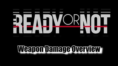 Ready or Not: Weapon Damage Guide After June 28 Update (OUTDATED) - YouTube