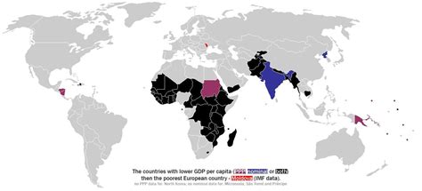 Countries poorer than the poorest European country : europe