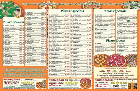 Menu at Pizzaria Buon Gusto, São Paulo, Av. São Miguel