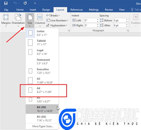 [Tuts] 2 cách chọn khổ giấy A3, A4, A5.. trong Word đơn giản nhất