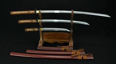 High Quality Hand Forged Japanese Samurai Sword Set Katana Wakizashi Tanto