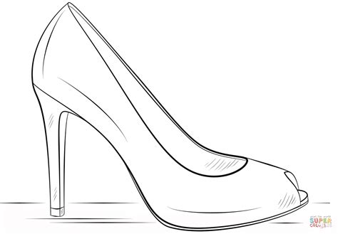 High Heel Outline PNG Transparent High Heel Outline.PNG Images. | PlusPNG