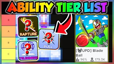 *BEST* ABILITY TIER LIST in Blade Ball! (Roblox) - YouTube