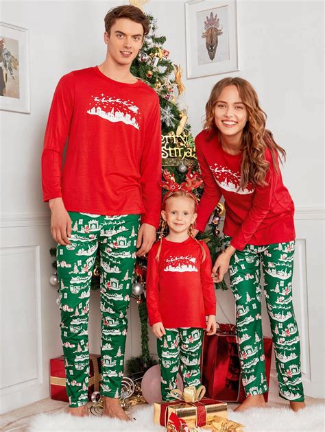 [61% OFF] City Print Family Christmas Pajama Set | Rosegal