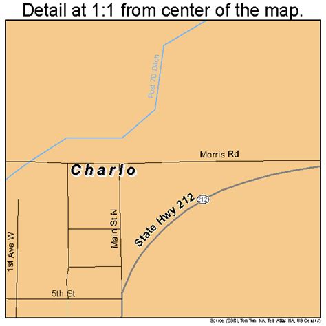 Charlo Montana Street Map 3013900