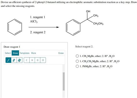 Solved Devise an efficient synthesis of 2-phenyl-2-butanol | Chegg.com