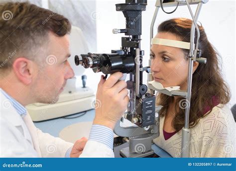 Ophthalmologist Examining Patient`s Eyes Stock Image - Image of check, health: 132205897