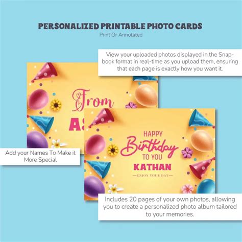 Snap book Memories: Personalized Printable Photo Cards – Nijikart.com