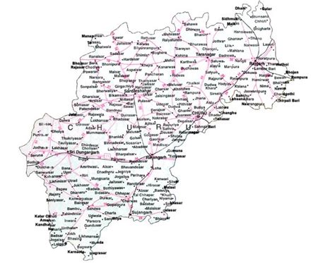 चुरू का मानचित्र – Rajasthan information Guide-Connectrajasthan