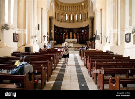 The interior of Christ Church Anglican christian Church, Stone Town, Zanzibar Africa Stock Photo ...