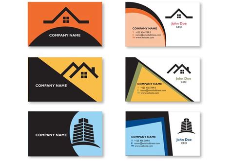 Modern Real Estate Visiting Card Design 83780 Vector Art at Vecteezy